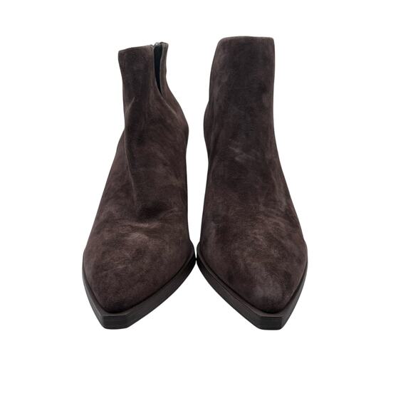 Vince Camuto Gigietta Bootie Ankle Boot Dark Brown Suede Leather SZ 42/10 - Picture 2 of 7